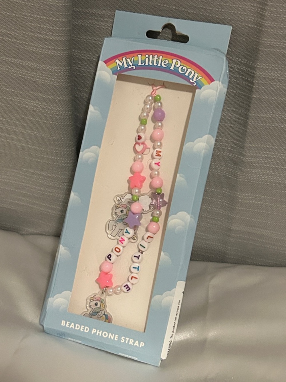 NWT My Little Pony Beaded Phone Strap Accessory NEW! Pegasus Charms